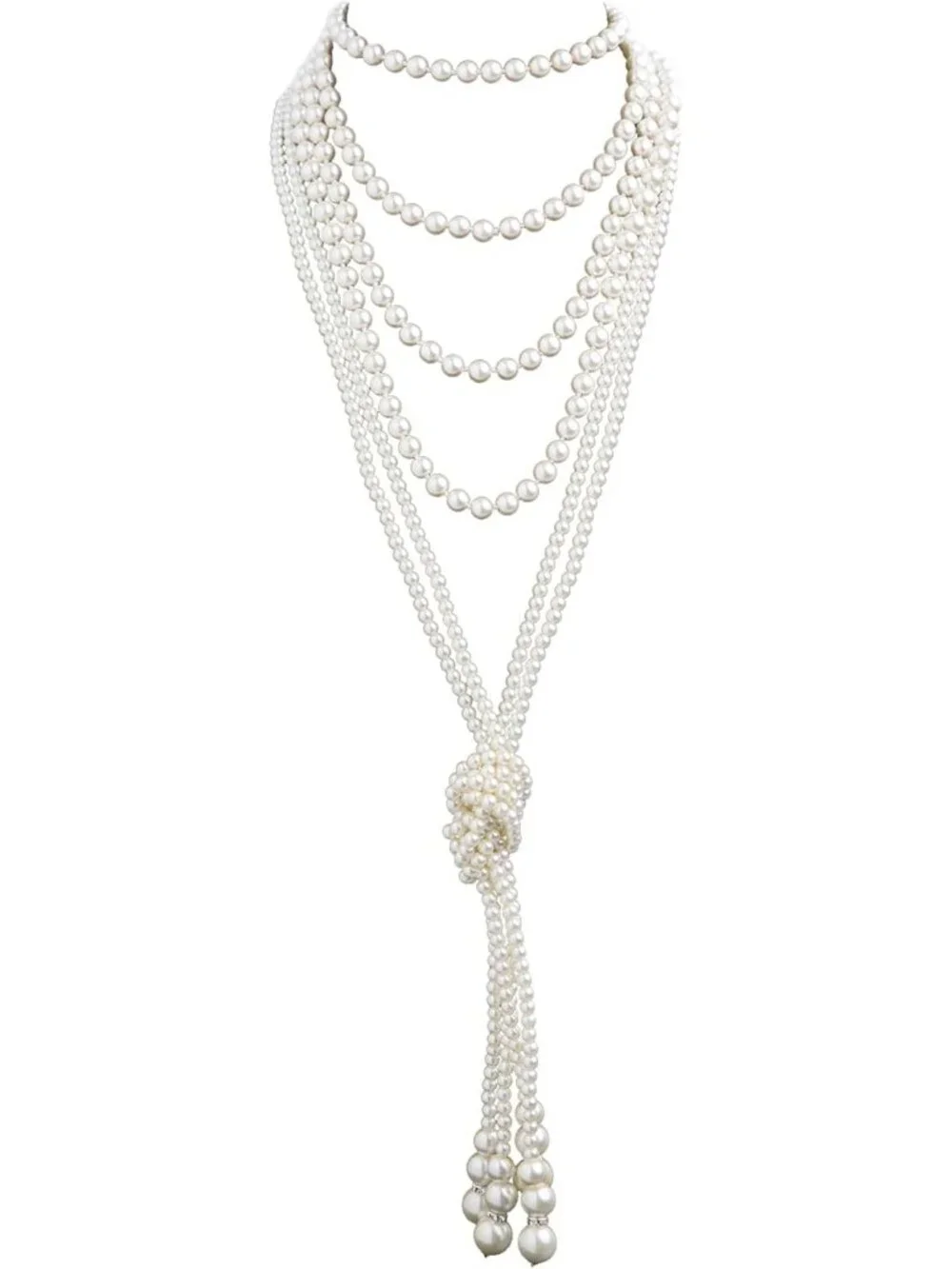 1920s Pearls Necklace Fashion Faux Pearls Gatsby Accessories Vintage Costume Jew